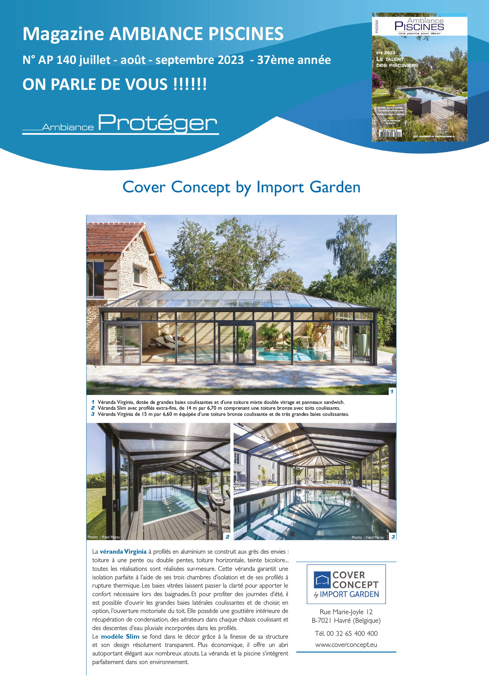 Magazine Ambiance Piscines n° 140 - page 1